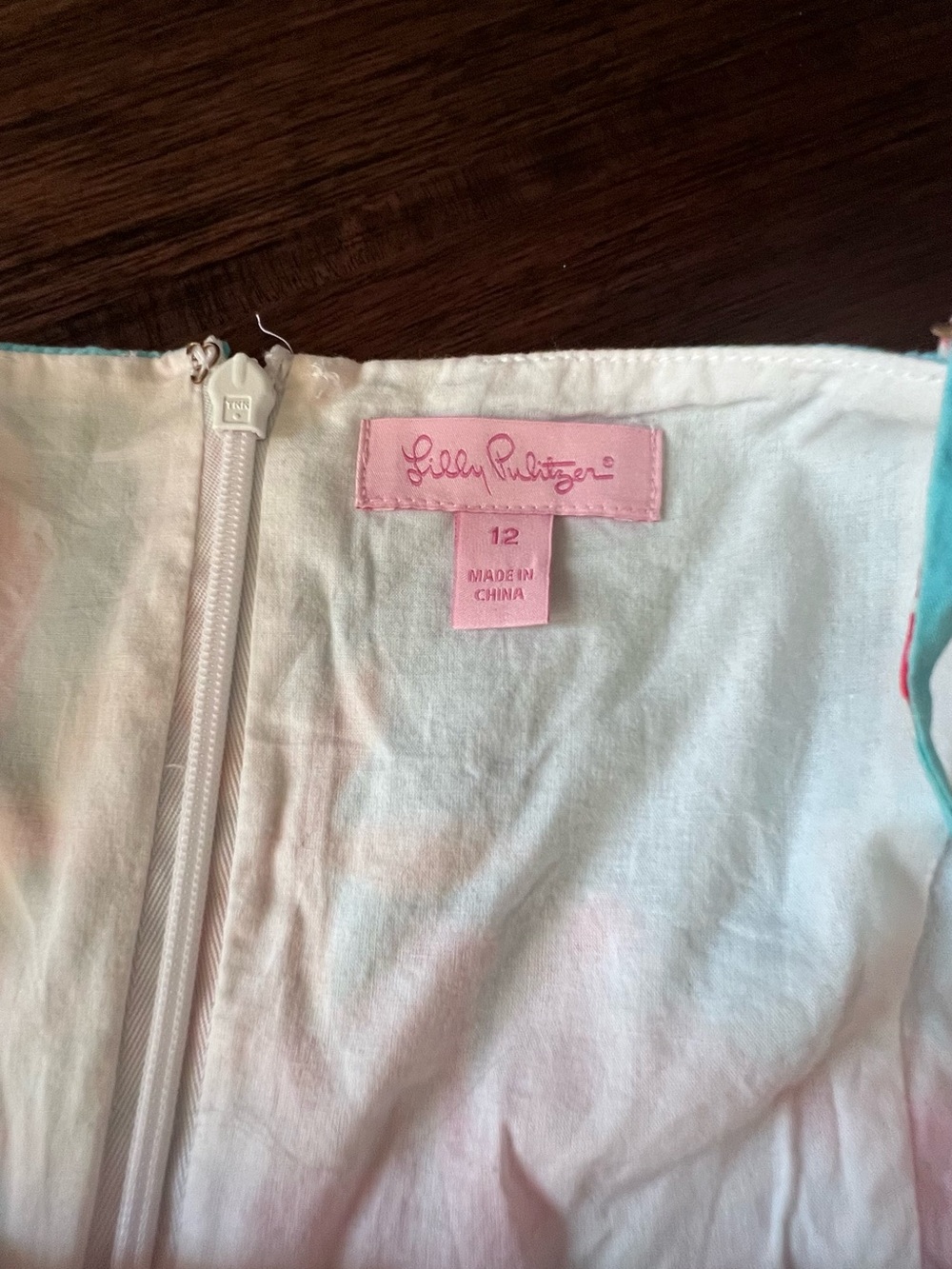 Lilly Pulitzer Floral Sundress Size 12 Pink Aqua Sleeveless Resort Dress EUC - Picture 3 of 3